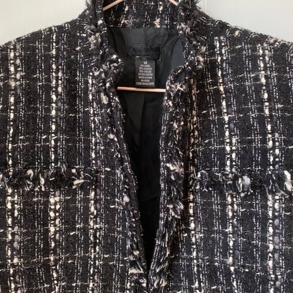 Chanel-style vintage tweed blazer jacket - Picture 3 of 3